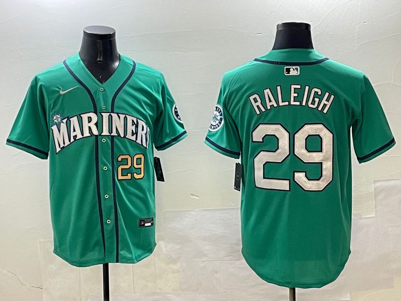 Men Seattle Mariners #29 Raleigh Green Game 2025 Nike MLB Jersey style 3